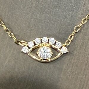 (28)NADRI NEW CZ Evil Eye Necklace